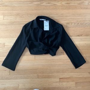 Brand New Zara Long Sleeve Crop Top